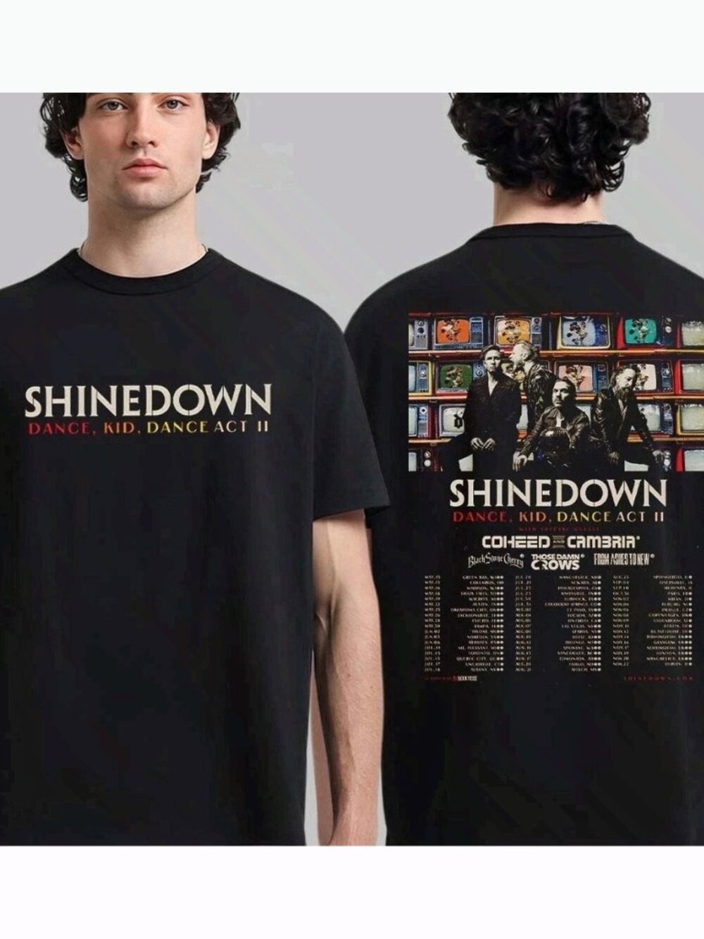Shinedown Dance Kid Dance Act II Tour 2026 Graphic T-Shirt